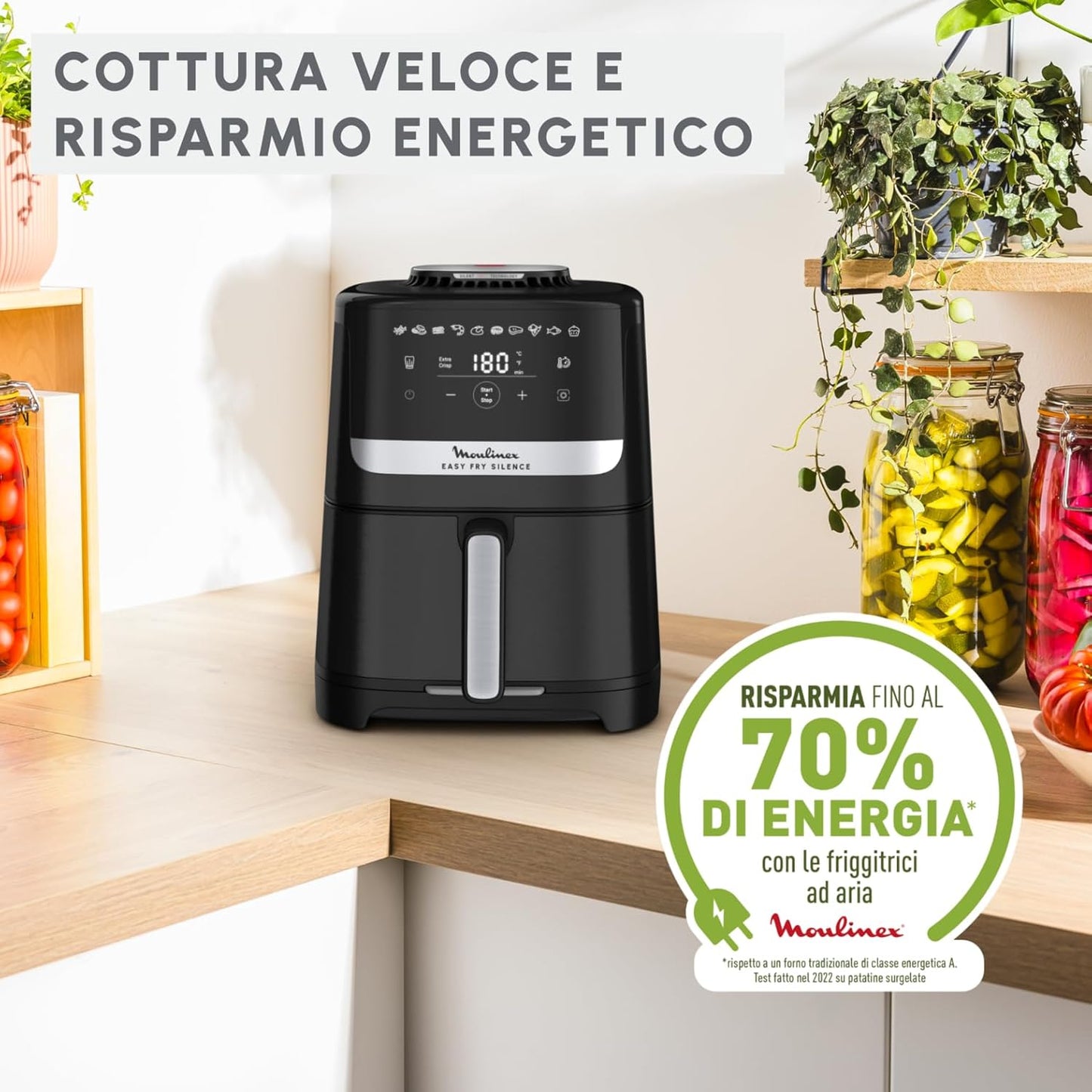 Lavastoviglie Moulinex Silence con Touchscreen Digitale – Programmi Automatici, Ultra Silenziosa, Design Moderno ed Efficienza Energetica