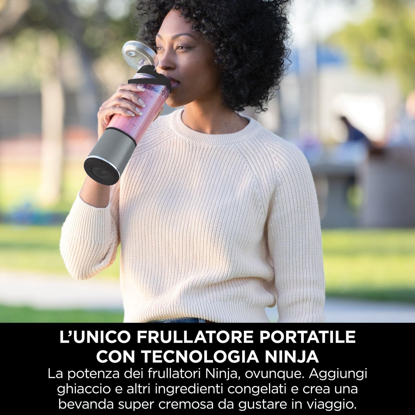 Ninja Blast BC151EUBK Frullatore Portatile Ricaricabile USB-C per Smoothie e Shake