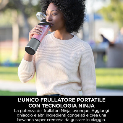 Ninja Blast BC151EUBK Frullatore Portatile Ricaricabile USB-C per Smoothie e Shake