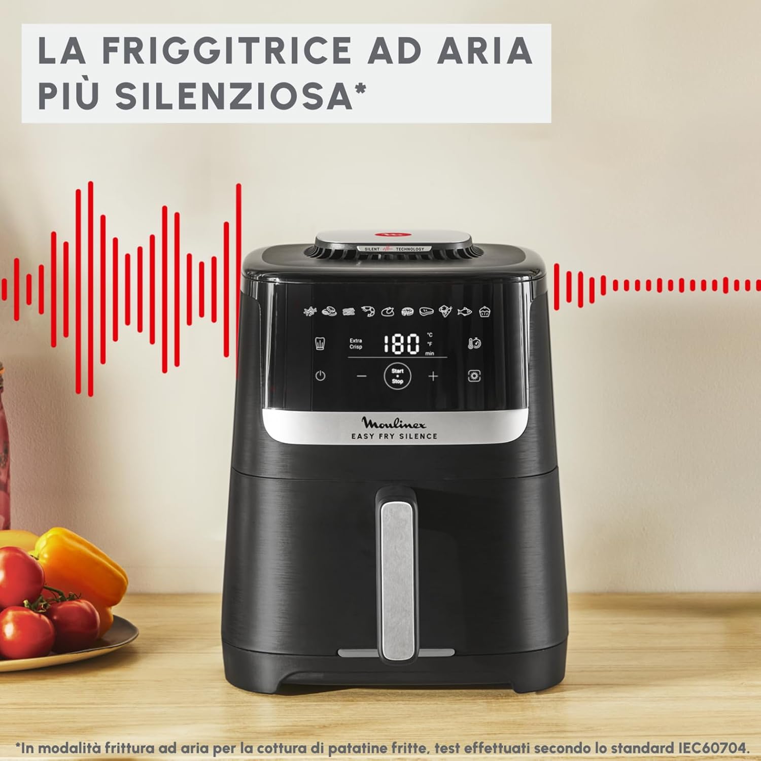 Lavastoviglie Moulinex Silence con Touchscreen Digitale – Programmi Automatici, Ultra Silenziosa, Design Moderno ed Efficienza Energetica